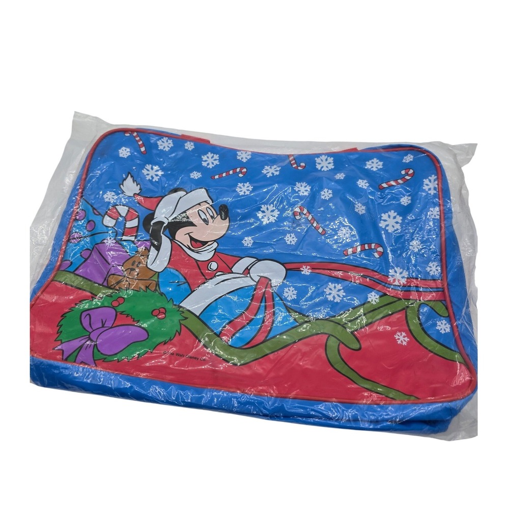 NEW Vtg Imaginings The Walt Disney Company Mickey Mouse Christmas Santa Bag /TT